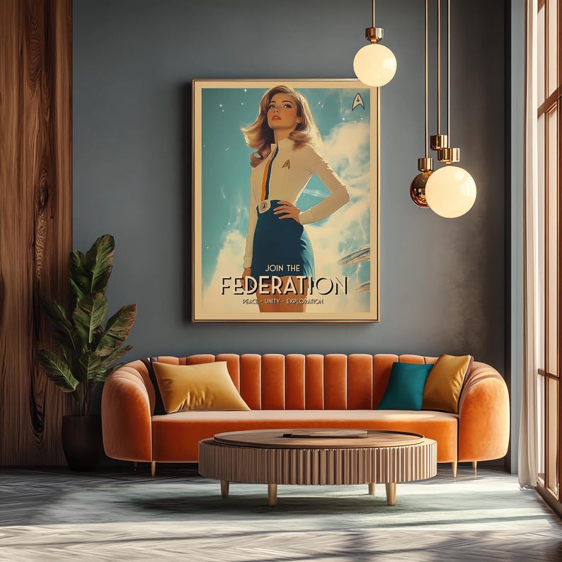 Join the Federation – Retro Sci-fi Recruitment Poster Wall Art, Vintage ...