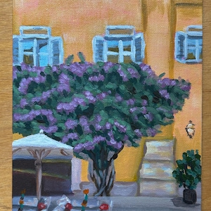 Rome Painting on Canvas Panel 7x9in