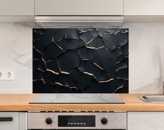 Tempered Glass Backsplash,Kitchen Marble Backsplash Tiles,Stove Backsplash for Kitchen Splashback for Stove Back Cover,Backsplashes
