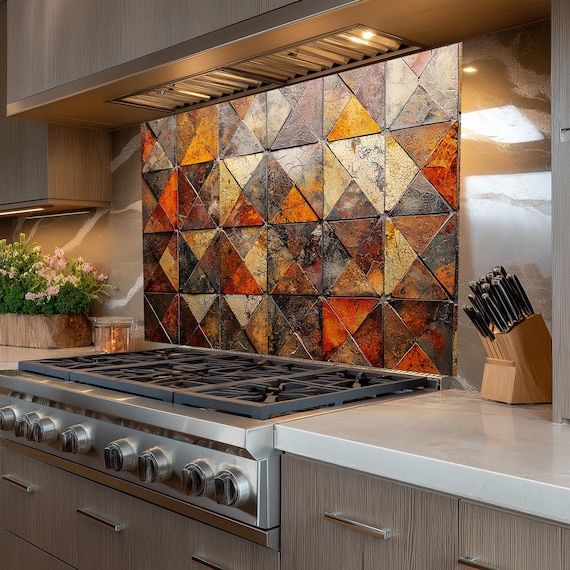 Tempered Glass Kitchen Backsplash Behind Stove,kitchen Decor Stove