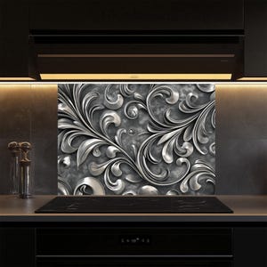 Azulejo de vidrio templado plateado para salpicadero de cocina, salpicadero de cocina, decoración de cocina, cubierta trasera de cocina, salpicaderos, salpicadero