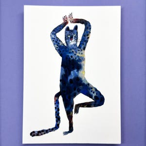 Carte postale Yoga Panther A6