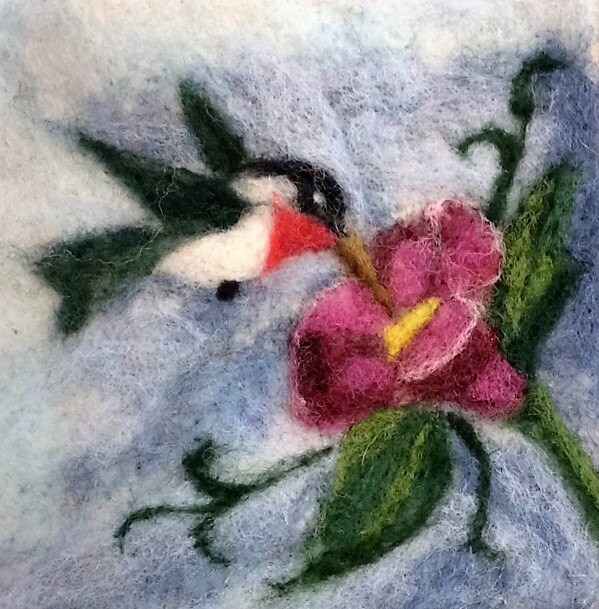 007 Hummingbird Thyme Tile Needle Felting Kit Etsy
