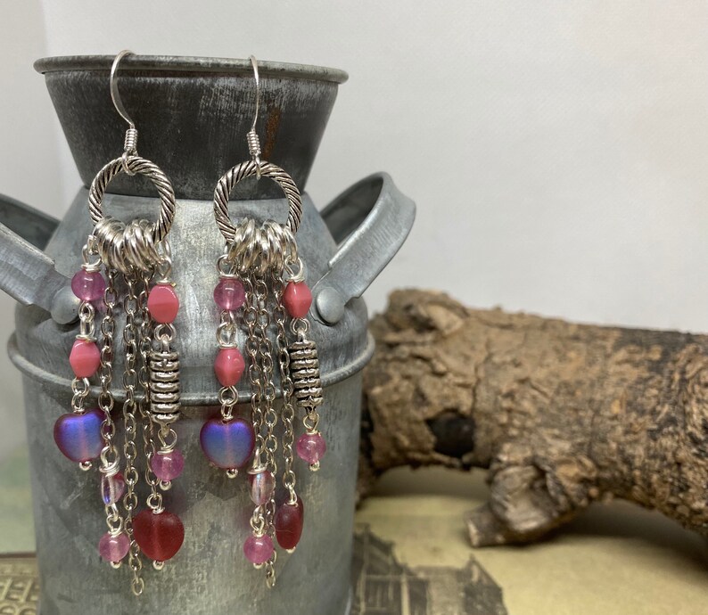 handmade steampunk earrings Handcrafted cluster gear earrings drop earrings item #21may062