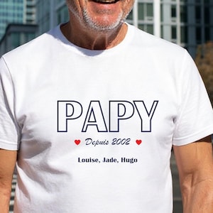 Personalized Grandpa T-shirt, Grandfathers&#39; Day, personalized grandpa gift, grandpa t-shirt, grandpa birthday, grandpa gift idea,