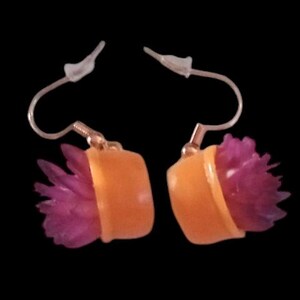 Pink Potted Plant earrings