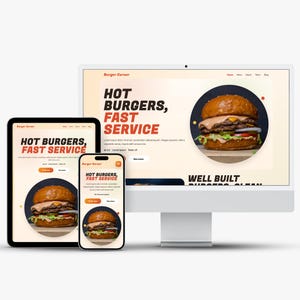 Fast Food Restaurant Website Template | HTML Responsive Burger Website | Restaurant Landing Page | Modern Food Website Design