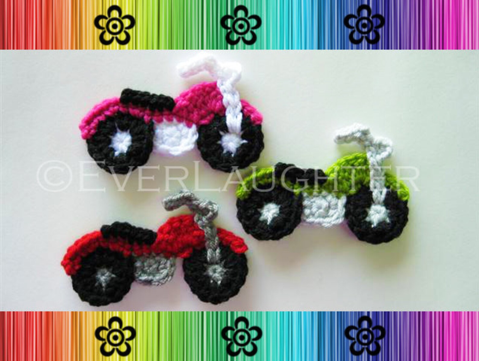 Motorcycle Applique PDF CROCHET PATTERN Etsy