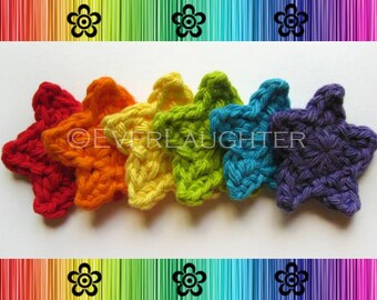 PATTERN-Crochet Star Applique-Detailed Photos