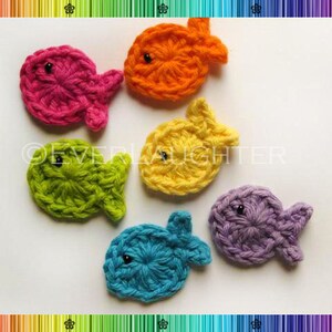 PATTERN-Crochet Fish Applique-Detailed Photos image 2