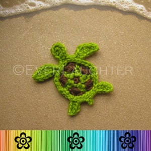 Turtle or Sea Turtle Applique CROCHET PATTERN PDF image 2