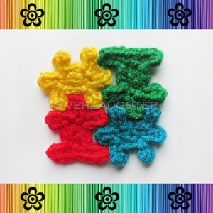 PATTERN Crochet Puzzle Pieces Applique Great for Autism Awareness image 2