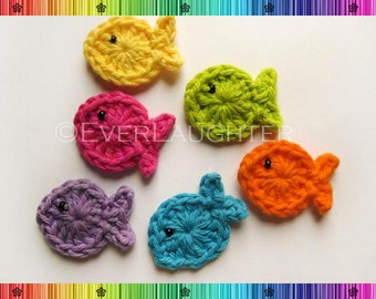 PATTERN-Crochet Fish Applique-Detailed Photos