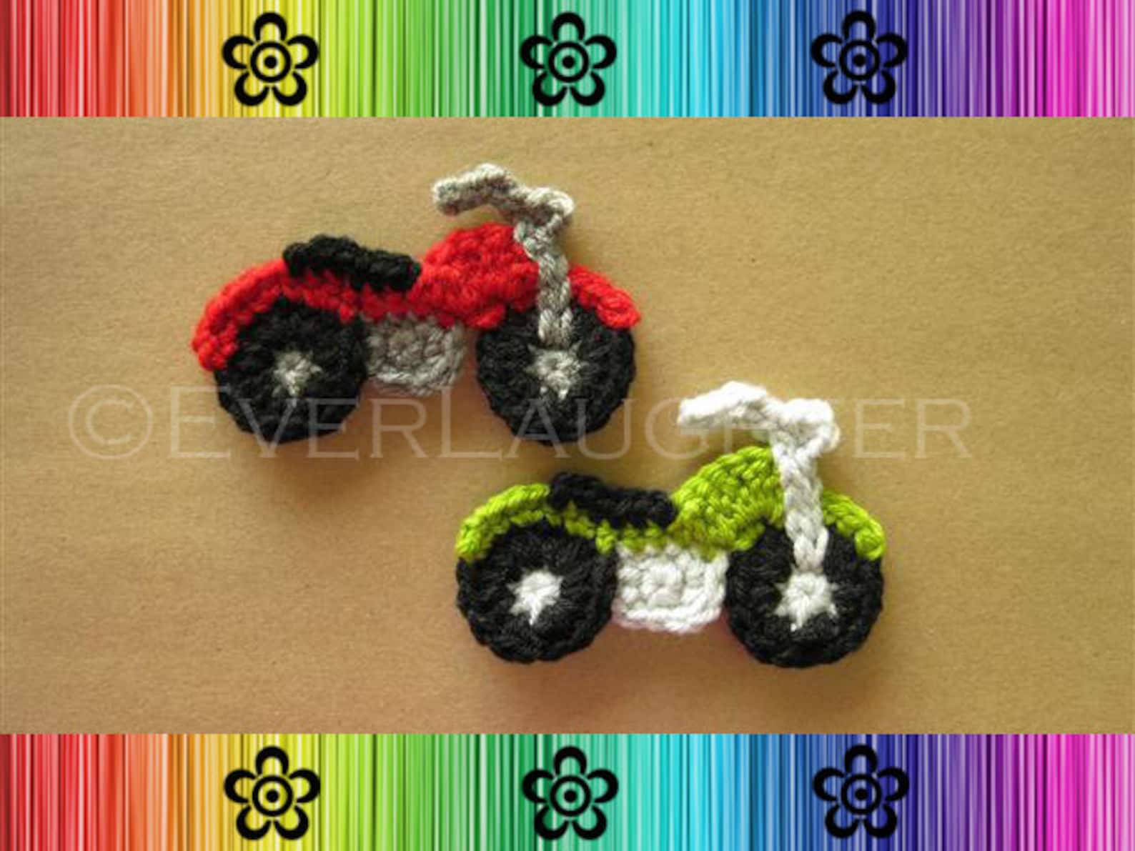 Motorcycle Applique PDF CROCHET PATTERN Etsy