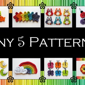 Your Choice of 5 Crochet Patterns PDF image 1