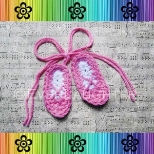 Ballet Slipper Applique - CROCHET PATTERN