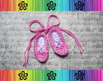 Ballet Slipper Applique - CROCHET PATTERN