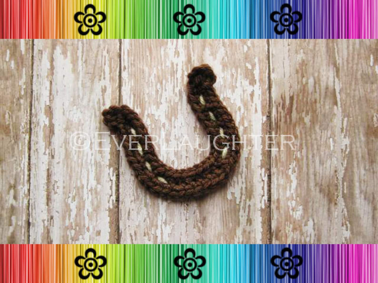 Horseshoe Applique Crochet Pattern PDF Detailed Photos Etsy