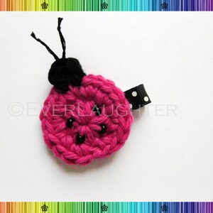 PATTERN-Crochet Ladybug Applique-Detailed Photos image 3