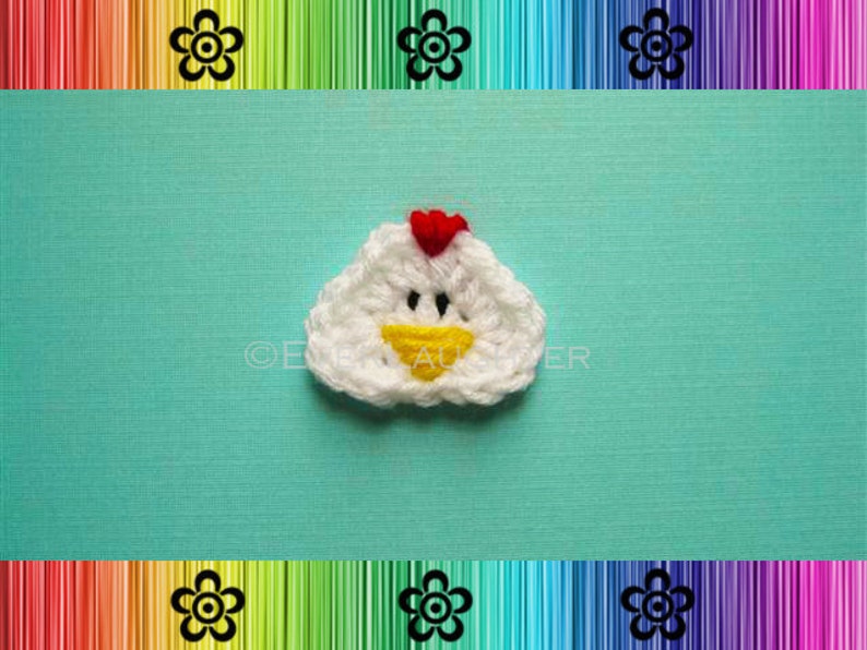 Bunny and Chick Applique CROCHET PATTERN image 3