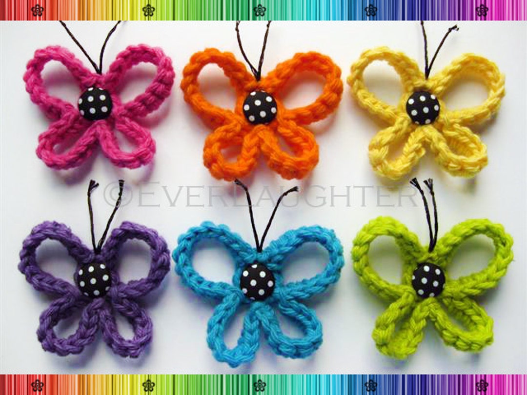 Pattern-crochet Loopy Butterfly-detailed Photos - Etsy