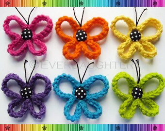 PATTERN-Crochet Loopy Butterfly-Detailed Photos