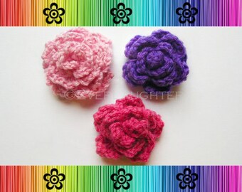 PATTERN-Crochet Roses-3 Styles-Detailed Photos