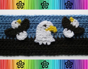 Eagle Applique - 2 styles - CROCHET PATTERN (PDF) Detailed Photos