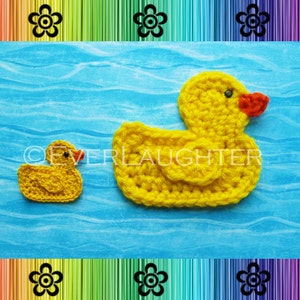 Duck Applique CROCHET PATTERN PDF image 1