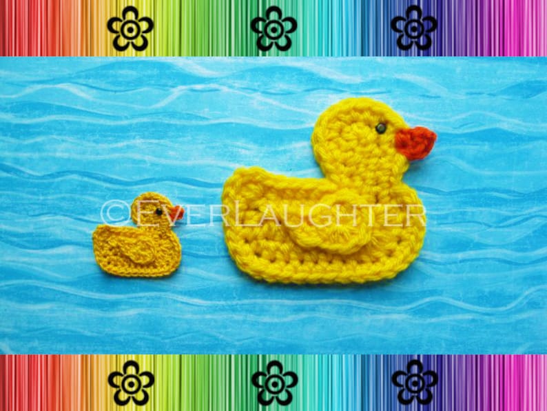 Duck Applique CROCHET PATTERN PDF image 1