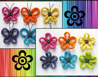 PATTERN PACK of the 2 Loopy Patterns-Butterfly and Flower