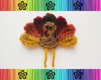 PATTERN-Crochet Turkey Appliqué-Detailed Photos