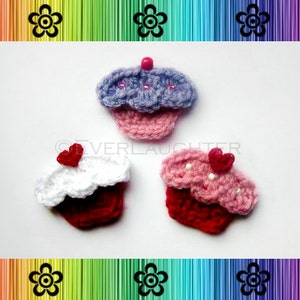 Sweet Cupcake Applique CROCHET PATTERN image 1