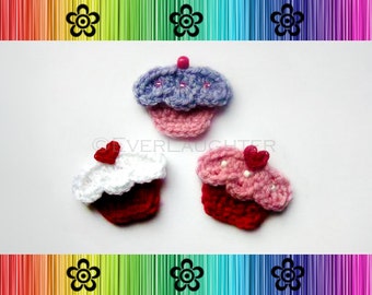 Sweet Cupcake Applique - CROCHET PATTERN