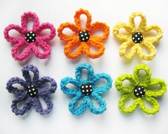 PATTERN-Crochet Loopy Flower-Detailed Photos