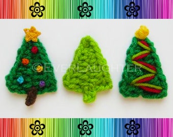 Holiday Tree Applique by EverLaughter -  PDF CROCHET PATTERN