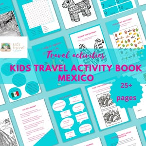 Reiseaktivitätspaket für Kinder | Mexiko Themed Fleißige Bücher | Familie Reise Printables | Kinderbuch | Travel Nature Kit