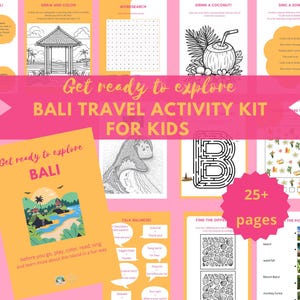Erkunde Bali! | Reiseaktivitätskit | Bali Reise | Reiseführer | Kinder Reisetagebuch | Reise Fleiß Buch | Bali Print | Kinder Weltkarten