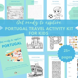 Explorez le Portugal ! | Trousse d'activités de voyage | Carnet de voyage pour enfants | Voyage au Portugal | Guide de voyage | Carnet de voyage occupé | Le Portugal avec des enfants |