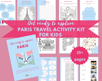 PARIS Kids Activity Book &amp; Travel Journal - Etsy