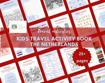 Libro di attività/pagine da colorare per bambini sui Paesi Bassi (download digitale)