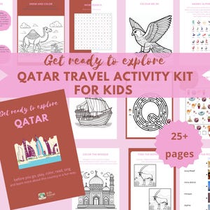 Erkunde Katar! | Reise Fleiß Buch | Katar Reiseführer | Kinder Reisetagebuch | Kinder Reisespiele | Familie Reisekarte | Travel Nature Kit