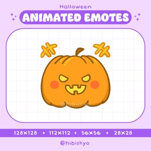 Emote animata di zucca per Twitch e Discord / Emote di zucca / Emote animate di Halloween / Emote carine / Zucca / Spettrale / Autunno / Risata