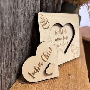 Caja de madera personalizada "¿Quieres ser mi madrina/padrino/godi/gedi?" regalo de bautismo