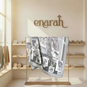 Double-Sided Silk & Wool Scarf. Large Square Winter shawl and Scarves