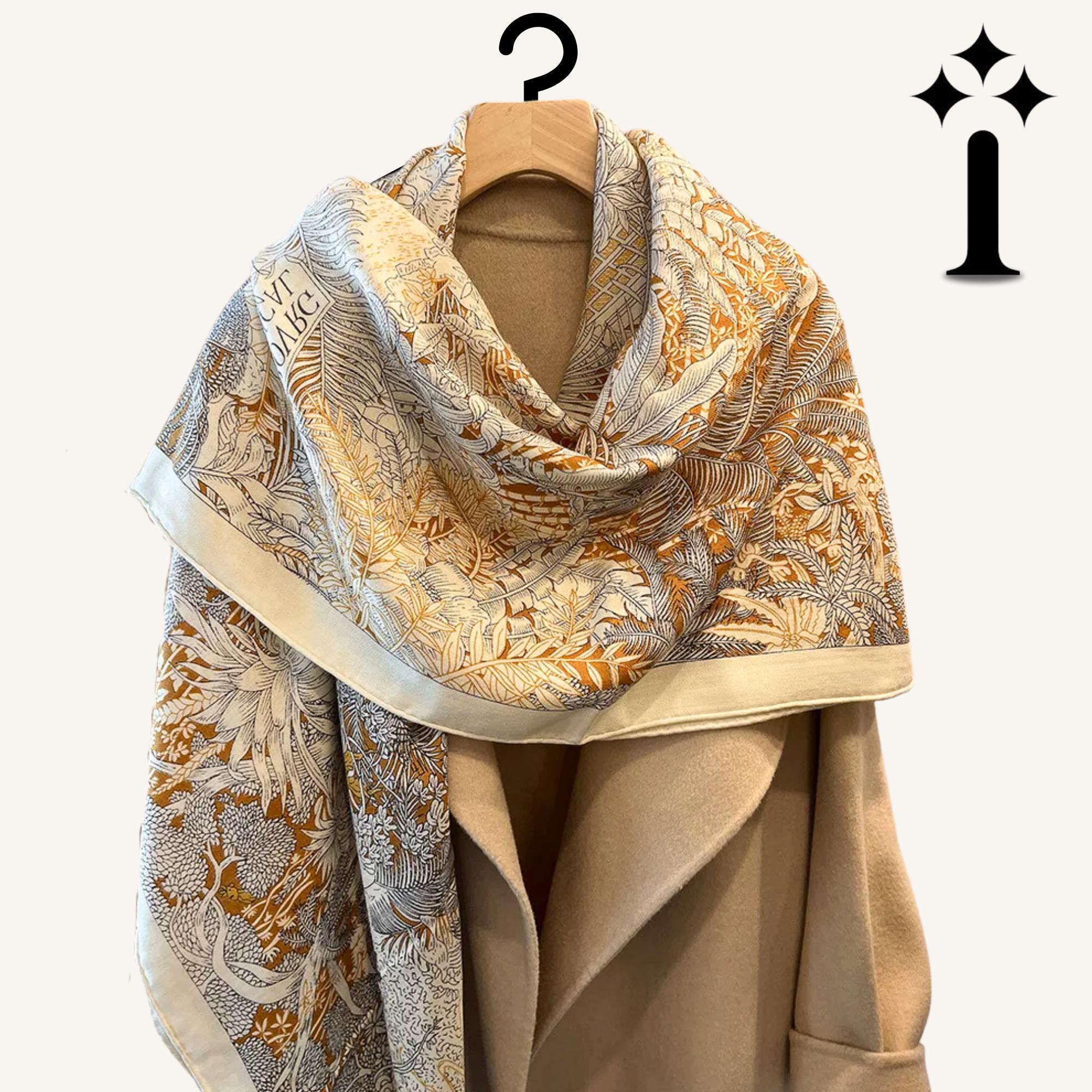 Foulard Vintage ETRO En 100% Soie - Jaune, Grand Format, Occasion En Très Bon état