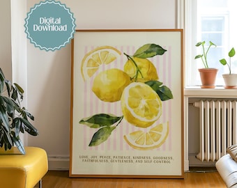 Fruit of the Spirit print, Fruit of the Spirit art, Fruit of the Spirit poster, Galations art, Holy Spirit art, Christian wall art