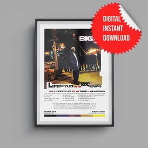 Big L - Lifestylez ov da Poor & Dangerous Poster / DOWNLOAD DIGITALE ISTANTANEO / Tracklist e copertina / Hip-Hop Wall Art / Affiche Décor
