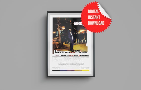 Big L - Lifestylez Ov Da Poor & Dangerous Poster / DIGITAL INSTANT
