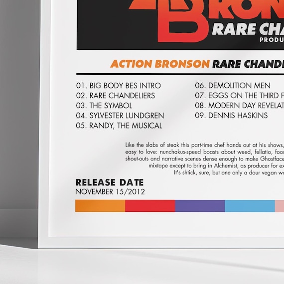 Action Bronson & the Alchemist 'rare Chandeliers' Album Art Poster